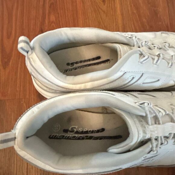 S by Sketchers memory foam all white sneakers women's 10 - Picture 2 of 6